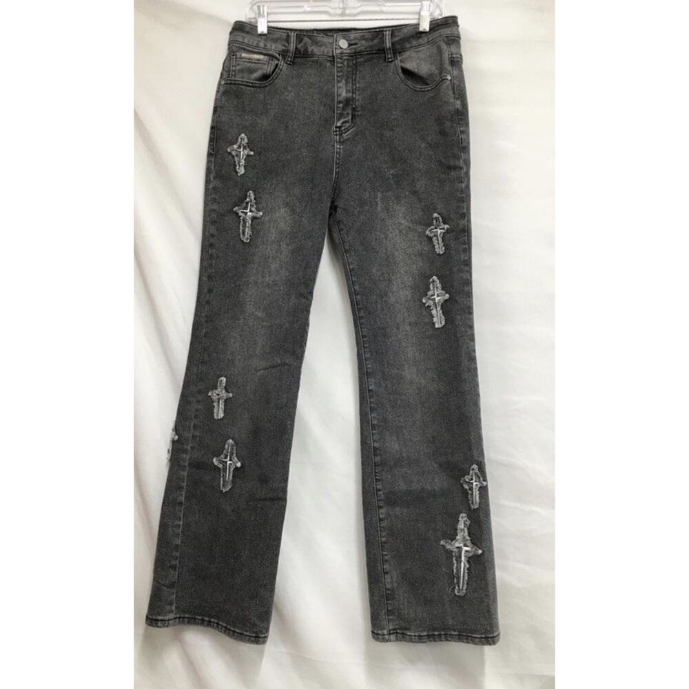 ICONSLAB Crossed Denim Jeans - Unisex - Size Large